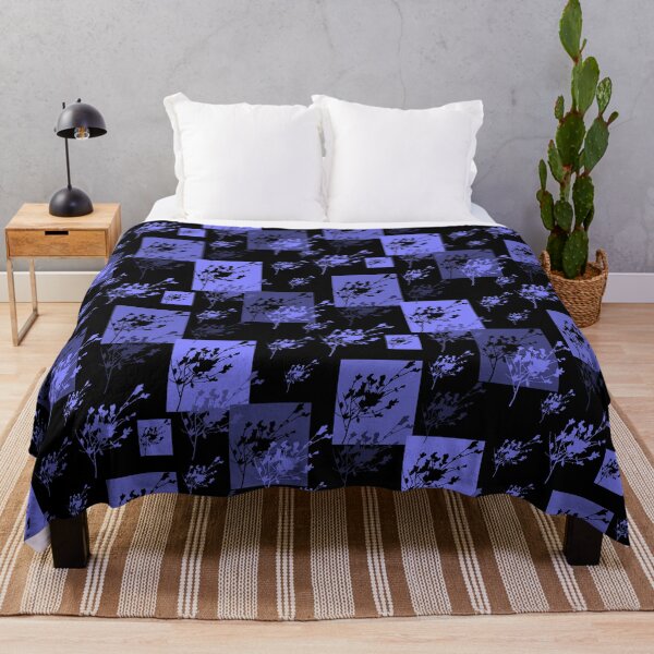 Item preview, Privet Sprig Blue Violet and Black Half-Drop designed and sold by Art in My Loft.