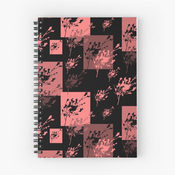 Item preview, Privet Sprig Blush Pink and Black Half-Drop designed and sold by Art in My Loft.