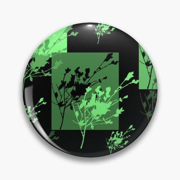 Item preview, Privet Sprig Green and Black Half-Drop designed and sold by Art in My Loft.