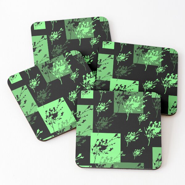 Item preview, Privet Sprig Green and Black Half-Drop designed and sold by Art in My Loft.
