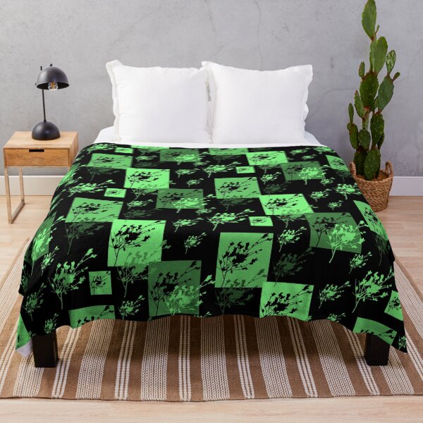 Item preview, Privet Sprig Green and Black Half-Drop designed and sold by Art in My Loft.