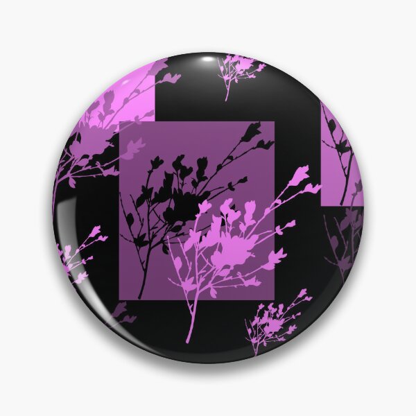 Item preview, Privet Sprig Magenta and Black Half-Drop designed and sold by Art in My Loft.