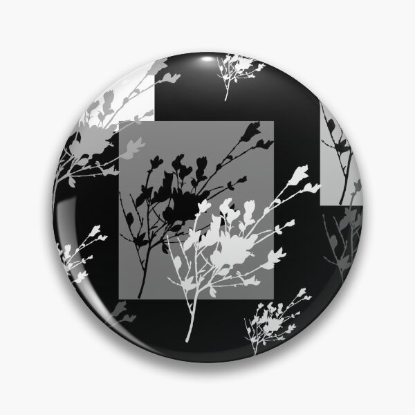 Item preview, Privet Sprig White and Black Half-Drop designed and sold by Art in My Loft.