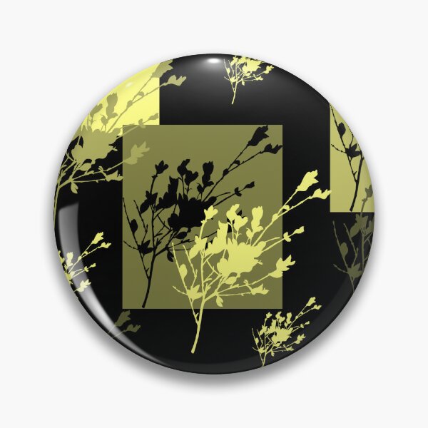 Item preview, Privet Sprig Yellow and Black Half-Drop designed and sold by Art in My Loft.
