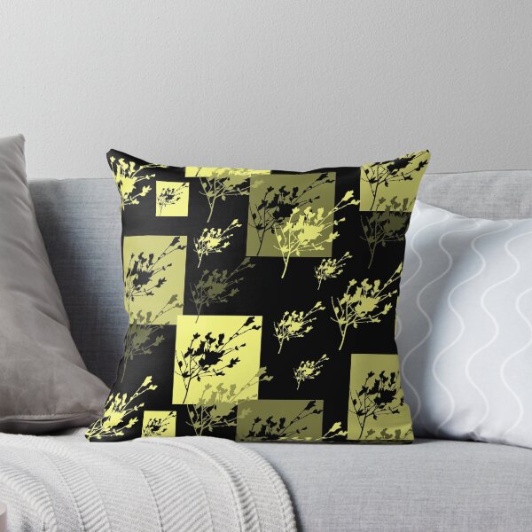 Item preview, Privet Sprig Yellow and Black Half-Drop designed and sold by Art in My Loft.