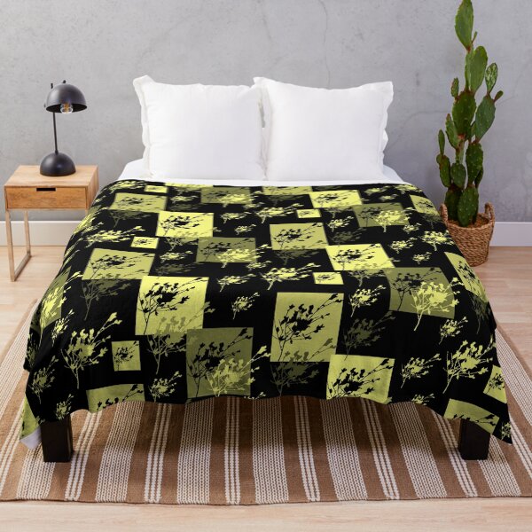 Item preview, Privet Sprig Yellow and Black Half-Drop designed and sold by Art in My Loft.