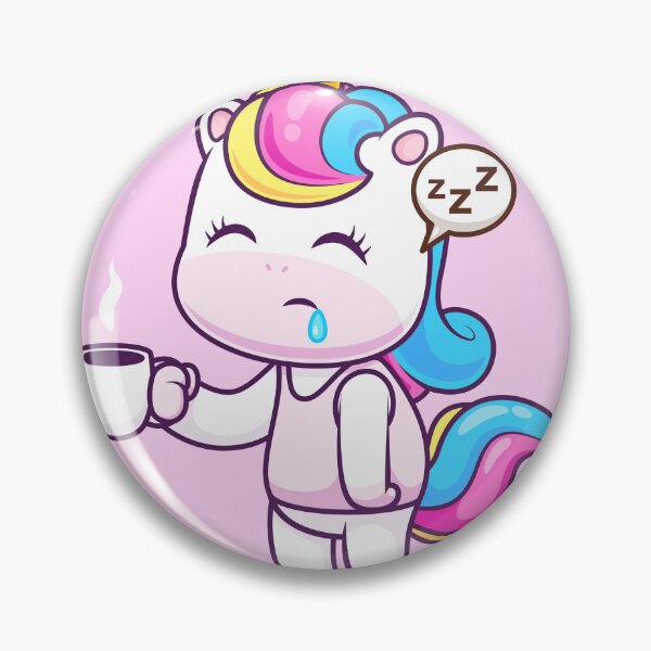 Item preview, Cute Sleepy Unicorn Holding Coffee Cartoon Vector Icon designed and sold by hjian8219.
