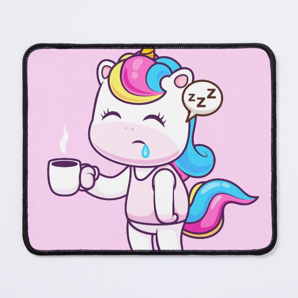 Item preview, Cute Sleepy Unicorn Holding Coffee Cartoon Vector Icon designed and sold by hjian8219.