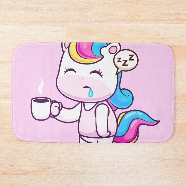 Item preview, Cute Sleepy Unicorn Holding Coffee Cartoon Vector Icon designed and sold by hjian8219.