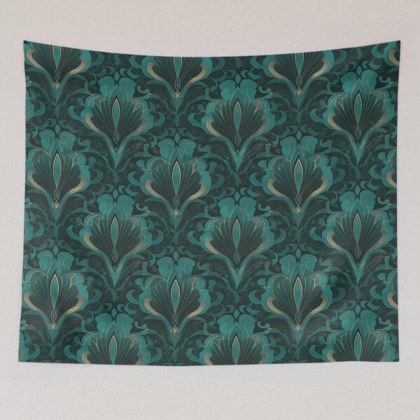 Item preview, Green Floral Motifs | Seamless designed and sold by Unrooted.