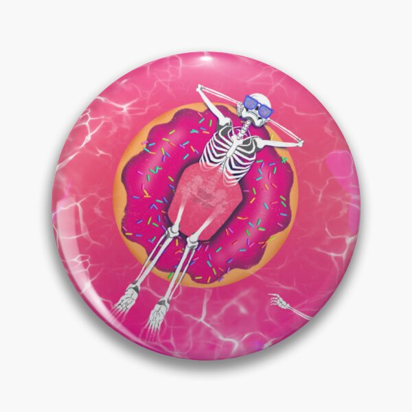 Item preview, Hot ghoul sunset summer-swimming skeletons with sharks- Pink designed and sold by ExtraCaffeine.