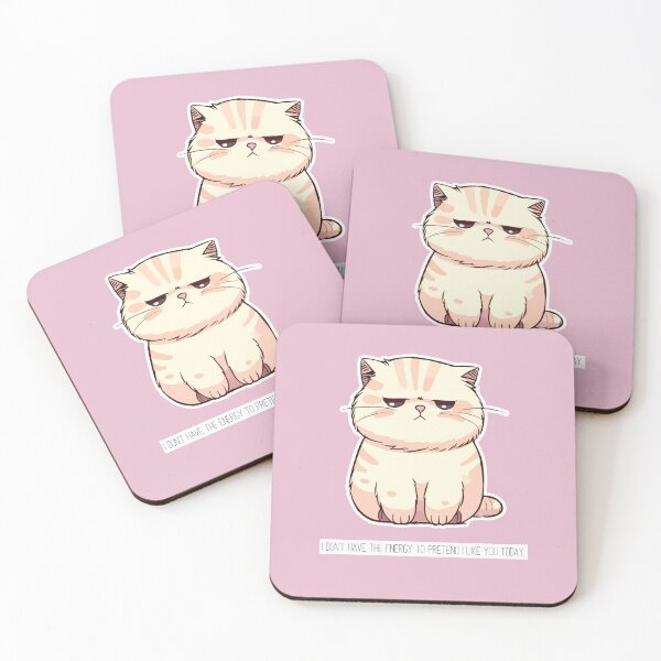 Item preview, I don't have the energy to pretend I like you today #CatGifts #CatLady #CatMom #CatDad #CatLife designed and sold by Anna Halasek.