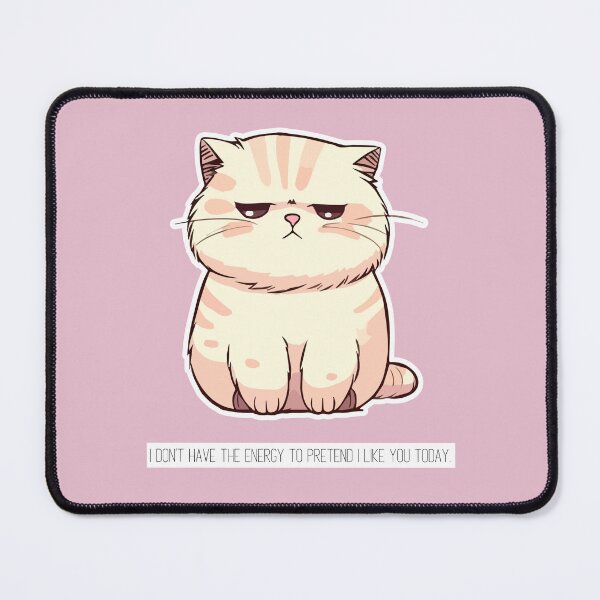Item preview, I don't have the energy to pretend I like you today #CatGifts #CatLady #CatMom #CatDad #CatLife designed and sold by Anna Halasek.