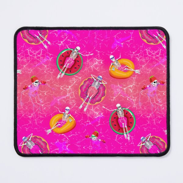 Item preview, Hot ghoul sunset summer-swimming skeletons with sharks- Pink designed and sold by ExtraCaffeine.