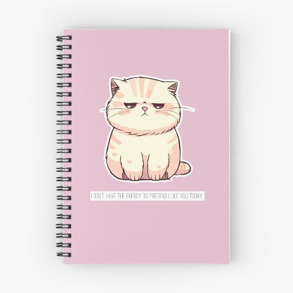 Item preview, I don't have the energy to pretend I like you today #CatGifts #CatLady #CatMom #CatDad #CatLife designed and sold by Anna Halasek.