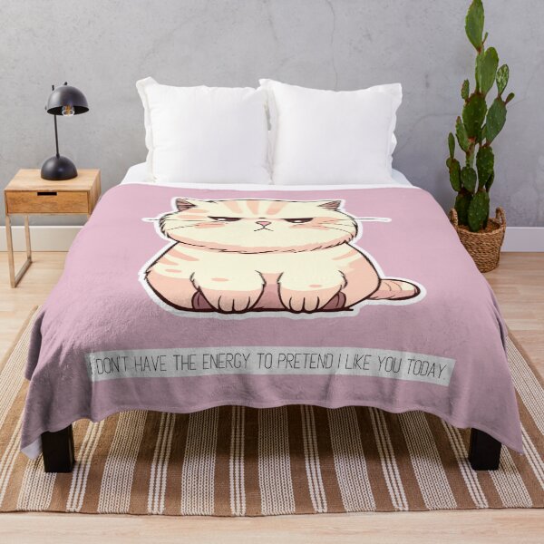 Item preview, I don't have the energy to pretend I like you today #CatGifts #CatLady #CatMom #CatDad #CatLife designed and sold by Anna Halasek.