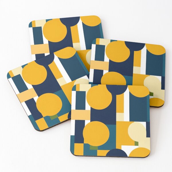 Item preview, 70s retro fabric pattern - simplistic abstract blocks that are perfect fabric textures designed and sold by TheScruffyGoose.