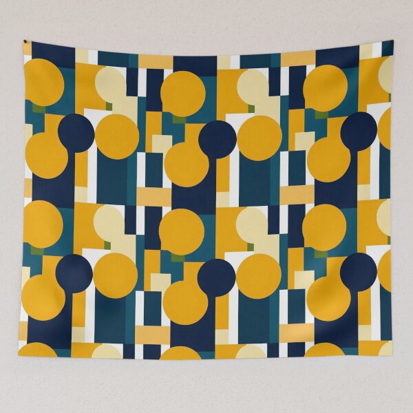 Item preview, 70s retro fabric pattern - simplistic abstract blocks that are perfect fabric textures designed and sold by TheScruffyGoose.