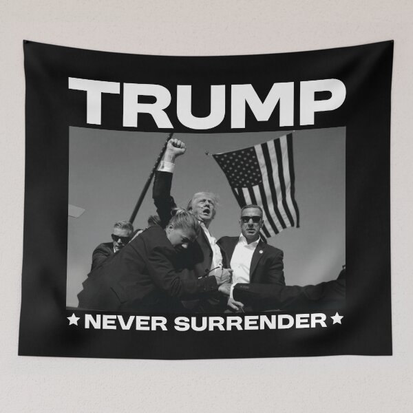 Item preview, Trump Never Surrender designed and sold by kjanedesigns.