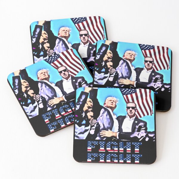 Item preview, Trump Fight fight fight Rally fist pump designed and sold by Bootleg Bond.