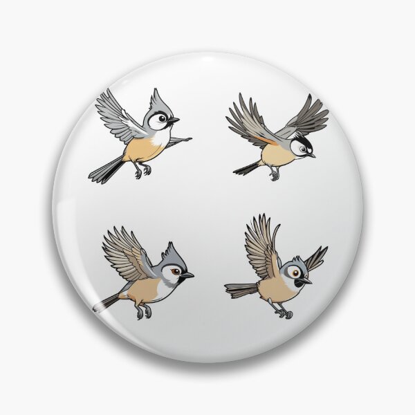 Item preview, Bridled Titmouse Birds Flying designed and sold by TheAnimalZ00.