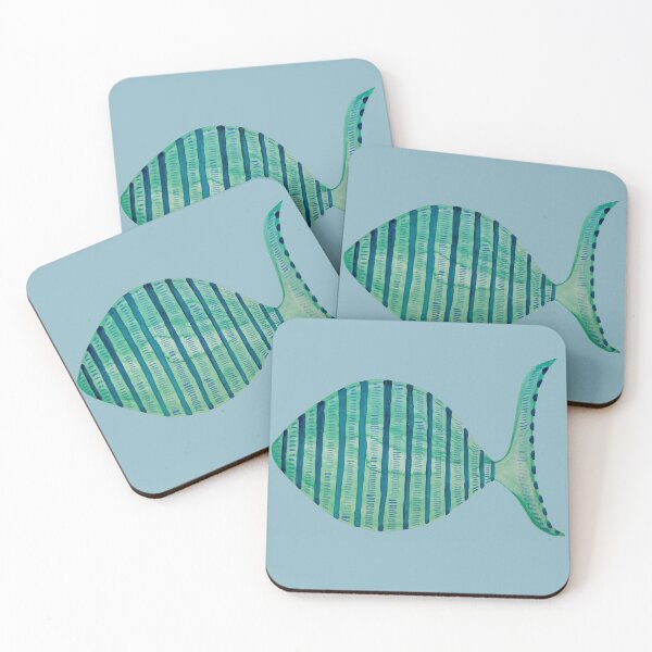 Item preview, Blue Green Striped Fish  designed and sold by KakiDimock.