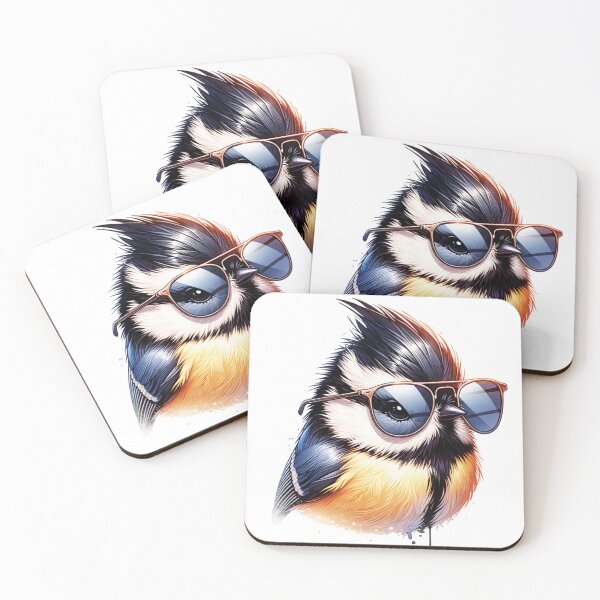 Item preview, Bridled Titmouse Wearing Sunglasses designed and sold by TheAnimalZ00.