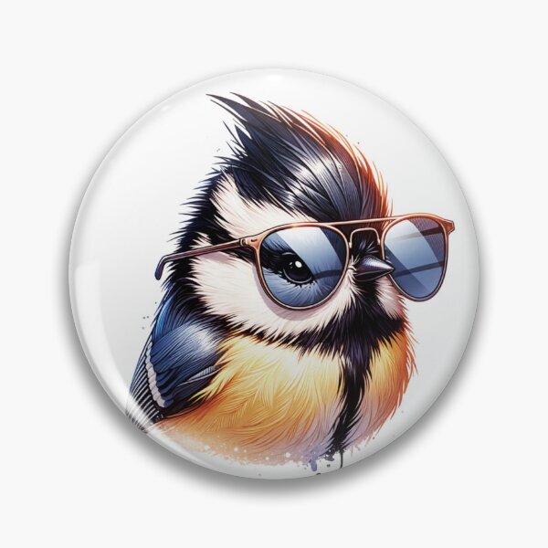 Item preview, Bridled Titmouse Wearing Sunglasses designed and sold by TheAnimalZ00.