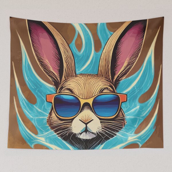 Item preview, Flaming Bunny with Sunglasses designed and sold by Wesbro0.