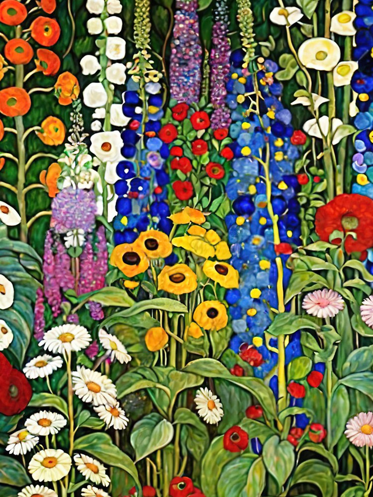 Aperçu 4 sur 4. Coque iPhone avec l'œuvre Jardin de fleurs Gustav Klimt créée et vendue par maniacfitness.