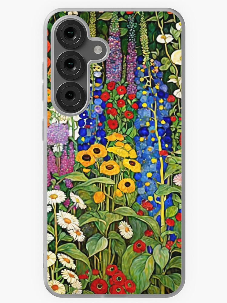 Thumbnail 1 of 4, Samsung Galaxy Phone Case, Gustav Klimt Flower Garden designed and sold by maniacfitness.