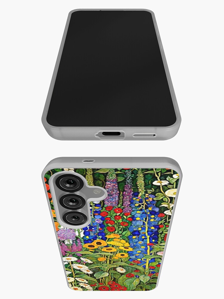 Thumbnail 3 of 4, Samsung Galaxy Phone Case, Gustav Klimt Flower Garden designed and sold by maniacfitness.
