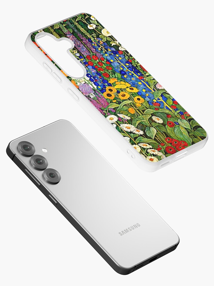 Thumbnail 2 of 4, Samsung Galaxy Phone Case, Gustav Klimt Flower Garden designed and sold by maniacfitness.