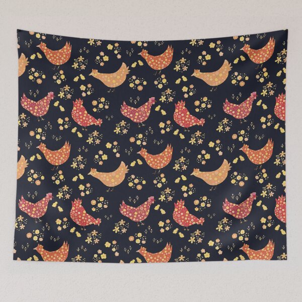 Item preview, Cottagecore Floral Chicken Socks designed and sold by KizzyW.