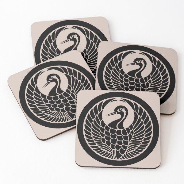 Item preview, Traditional Japanese Samurai crest: Maru ni Tsuru no maru - Haizakura designed and sold by Onigokko.