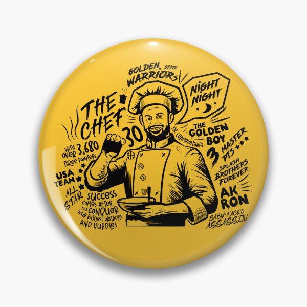 Item preview, Chef Curry cooking up three three-pointers for the Golden State Warriors designed and sold by Dizartico.