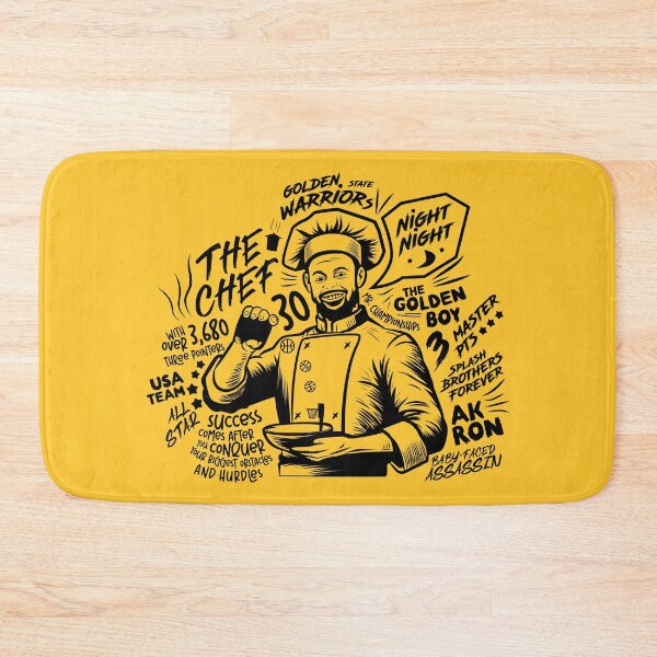 Item preview, Chef Curry cooking up three three-pointers for the Golden State Warriors designed and sold by Dizartico.