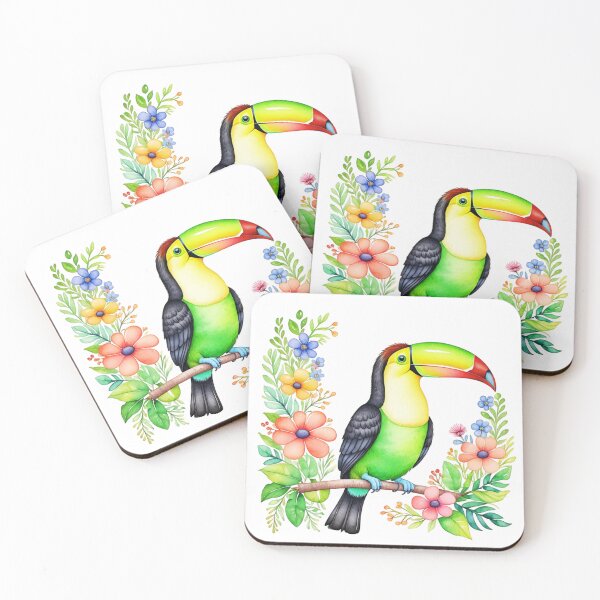 Item preview, Floral Keel Billed Toucan  designed and sold by TheAnimalZ00.