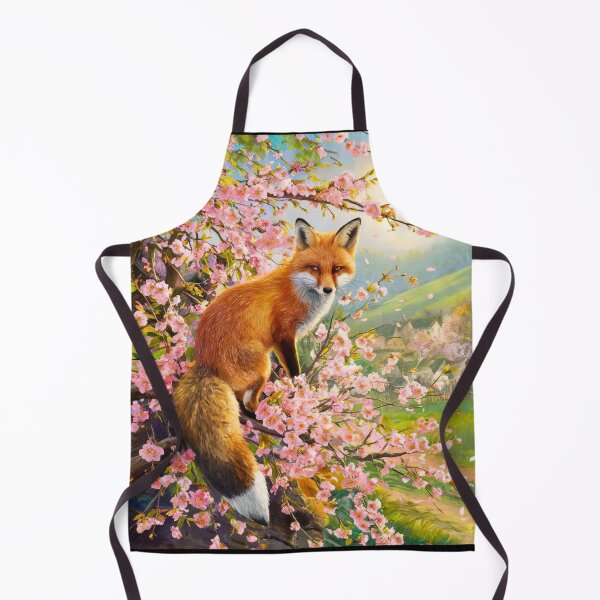 Artikelvorschau, Fuchs-Porträt. Kirschblüte, Blumenfuchs, Vintage-Fuchs, Fuchs-Malerei, Camille Pissarro-Stil entworfen und verkauft von FoxVibes.