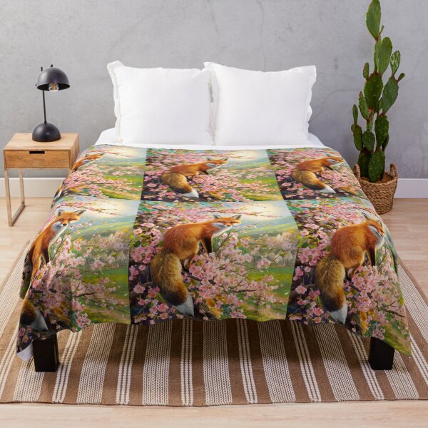 Artikelvorschau, Fuchs-Porträt. Kirschblüte, Blumenfuchs, Vintage-Fuchs, Fuchs-Malerei, Camille Pissarro-Stil entworfen und verkauft von FoxVibes.