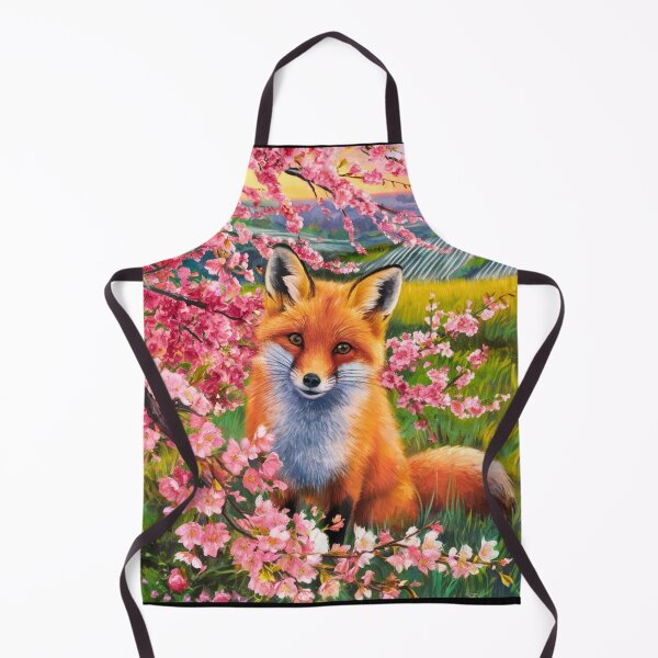 Artikelvorschau, Fuchs-Porträt. Kirschblüte, Blumenfuchs, Vintage-Fuchs, Fuchs-Malerei, Camille Pissarro-Stil entworfen und verkauft von FoxVibes.