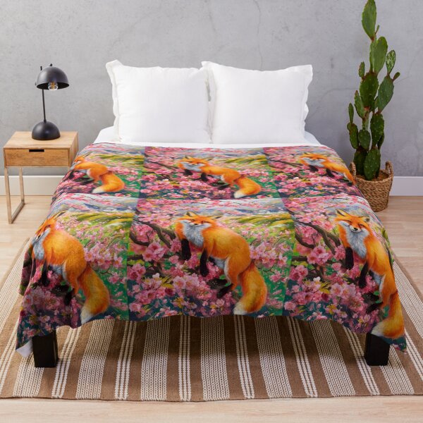 Artikelvorschau, Fuchs-Porträt. Kirschblüte, Blumenfuchs, Vintage-Fuchs, Fuchs-Malerei, Camille Pissarro-Stil entworfen und verkauft von FoxVibes.