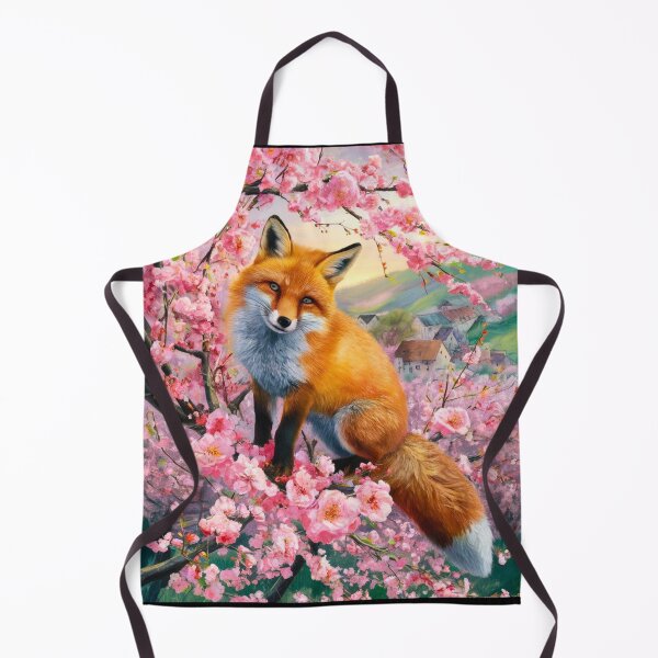 Artikelvorschau, Fuchs-Porträt. Kirschblüte, Blumenfuchs, Vintage-Fuchs, Fuchs-Malerei, Camille Pissarro-Stil entworfen und verkauft von FoxVibes.