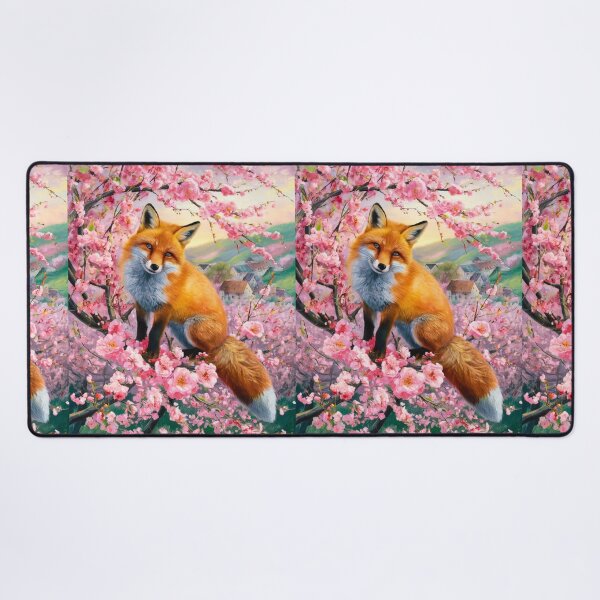 Artikelvorschau, Fuchs-Porträt. Kirschblüte, Blumenfuchs, Vintage-Fuchs, Fuchs-Malerei, Camille Pissarro-Stil entworfen und verkauft von FoxVibes.