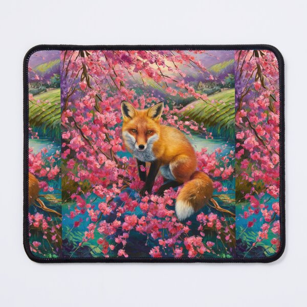 Artikelvorschau, Fuchs-Porträt. Kirschblüte, Blumenfuchs, Vintage-Fuchs, Fuchs-Malerei, Camille Pissarro-Stil entworfen und verkauft von FoxVibes.