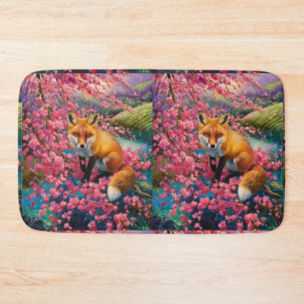 Artikelvorschau, Fuchs-Porträt. Kirschblüte, Blumenfuchs, Vintage-Fuchs, Fuchs-Malerei, Camille Pissarro-Stil entworfen und verkauft von FoxVibes.