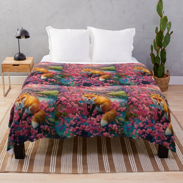 Artikelvorschau, Fuchs-Porträt. Kirschblüte, Blumenfuchs, Vintage-Fuchs, Fuchs-Malerei, Camille Pissarro-Stil entworfen und verkauft von FoxVibes.