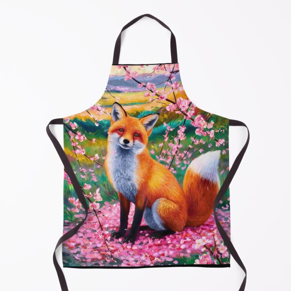 Artikelvorschau, Fuchs-Porträt. Kirschblüte, Blumenfuchs, Vintage-Fuchs, Fuchs-Malerei, Camille Pissarro-Stil entworfen und verkauft von FoxVibes.