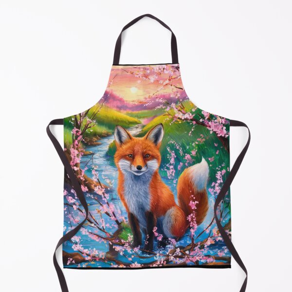 Artikelvorschau, Fuchs-Porträt. Kirschblüte, Blumenfuchs, Vintage-Fuchs, Fuchs-Malerei, Camille Pissarro-Stil entworfen und verkauft von FoxVibes.