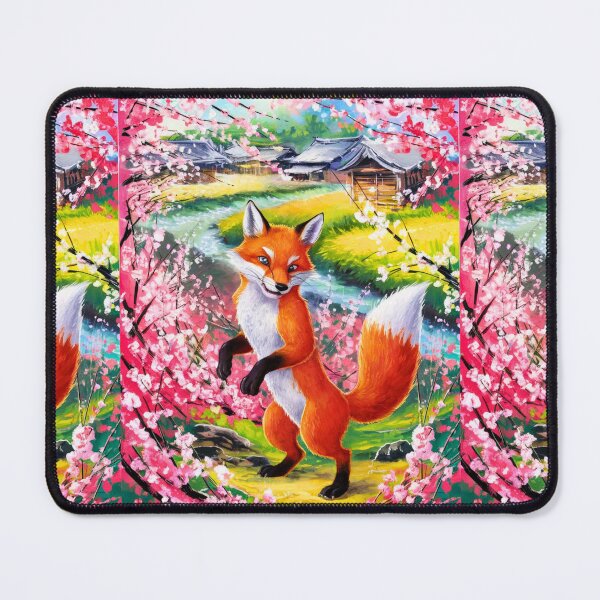 Artikelvorschau, Fuchs-Porträt. Kirschblüte, Blumenfuchs, Vintage-Fuchs, Fuchs-Malerei, Camille Pissarro-Stil entworfen und verkauft von FoxVibes.
